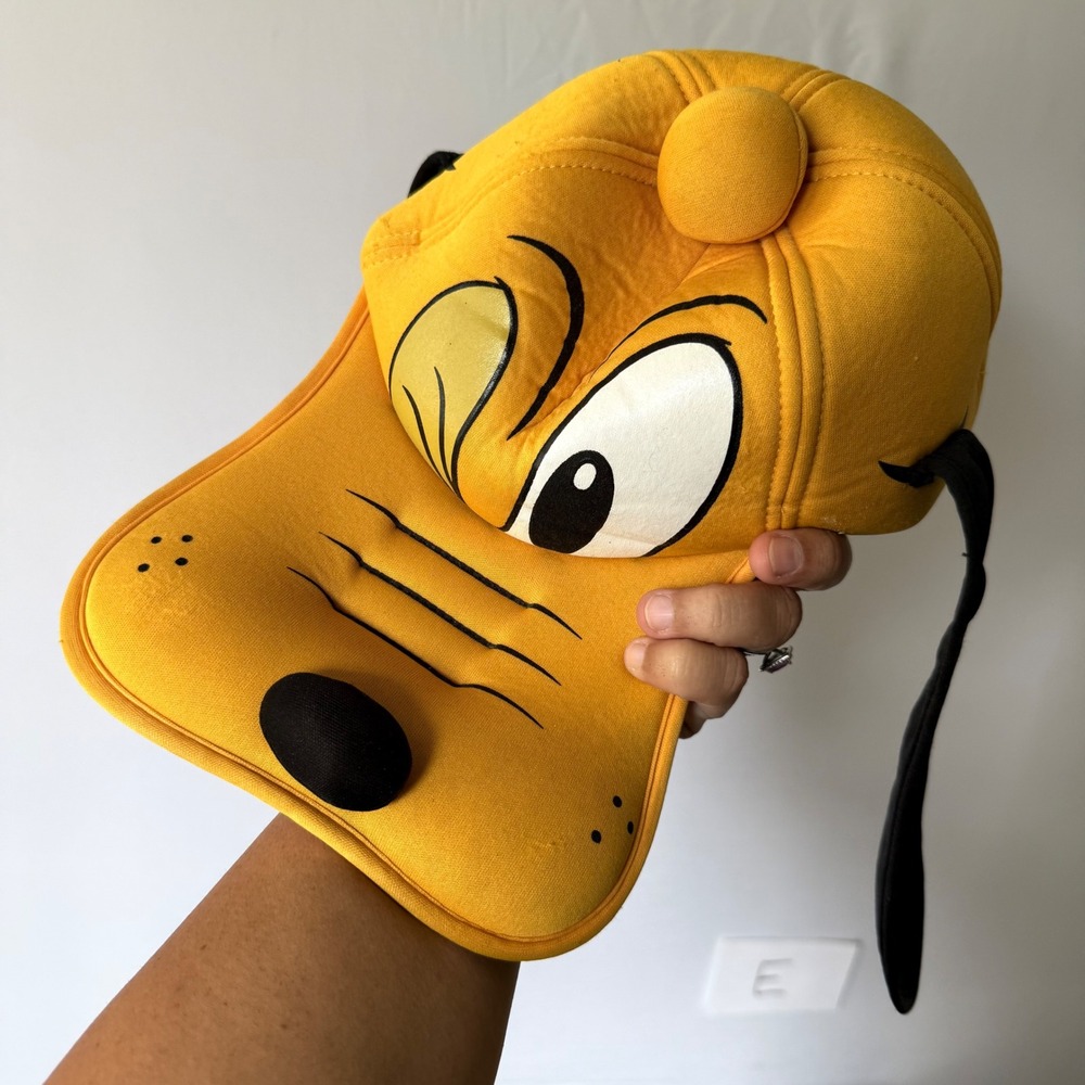 Disney Hat Pluto Character Walt Disney World Yellow Adult OSFA